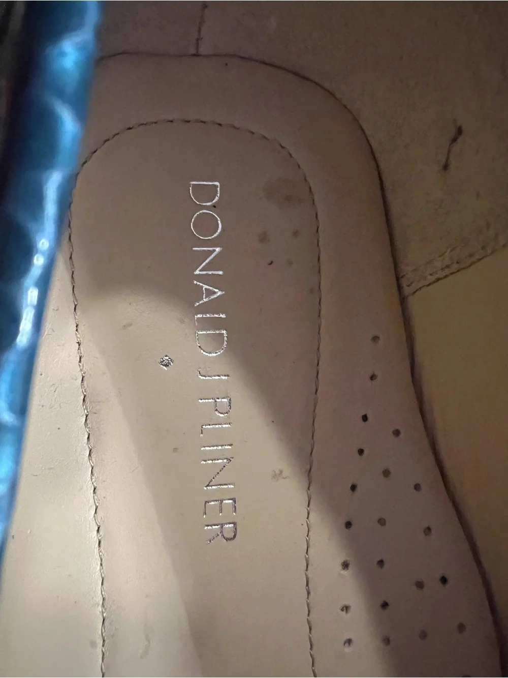 🐝 Donald J Pliner Sky Blue Honeycomb Embossed Horsebit Loafers 8.5